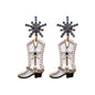 DALLAS COWBOY CHEERLEADER BOOT EARRINGS