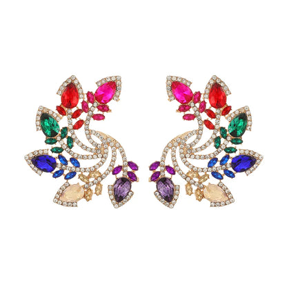 FEATHER CRYSTAL EARRINGS