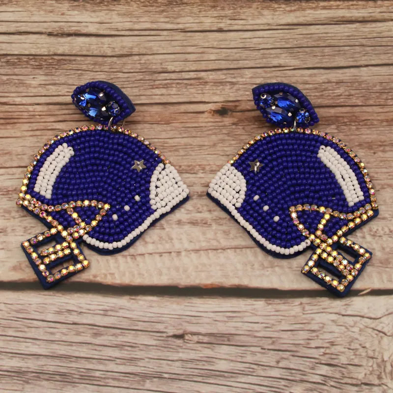 I LUV DEM' COWBOY'S HELMET EARRINGS