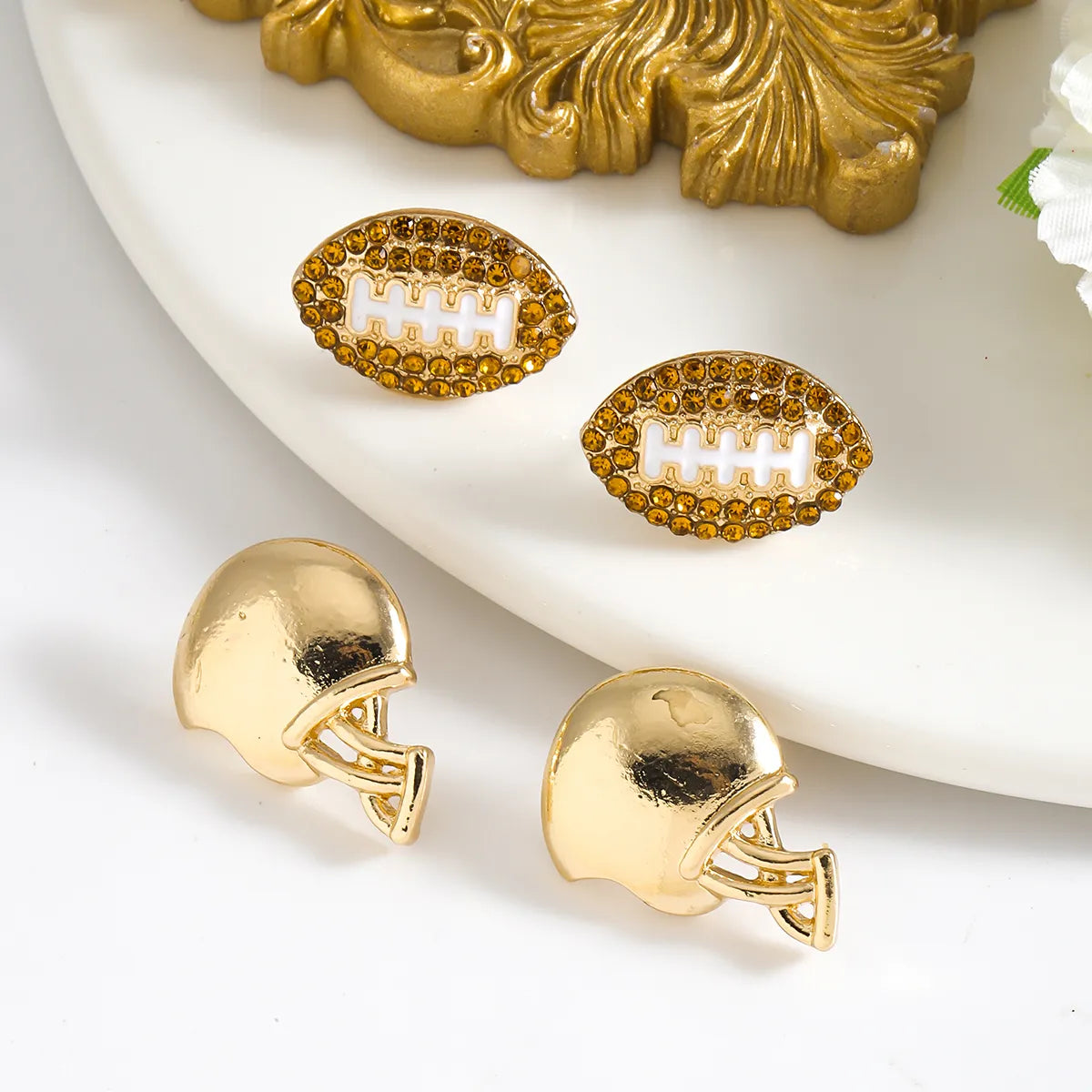 KICK OFF FOOTBALL EARRINGS