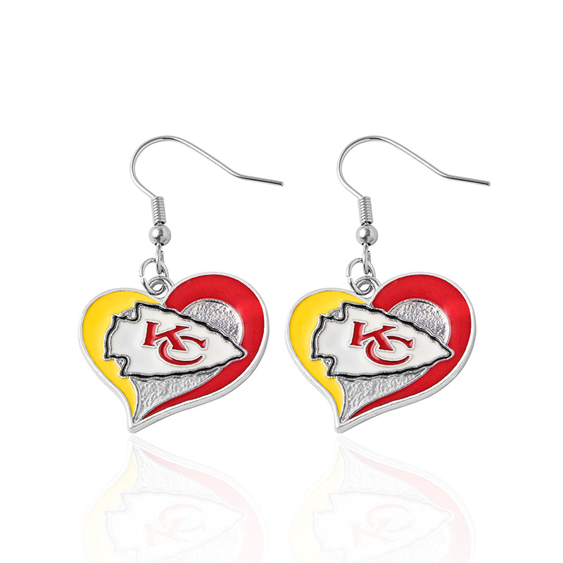 KANSAS CITY CHIEFS DANGLE EARRINGS
