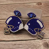 I LUV DEM' COWBOY'S HELMET EARRINGS