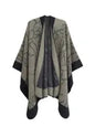TRAVEL FLORAL SCROLL CAPE